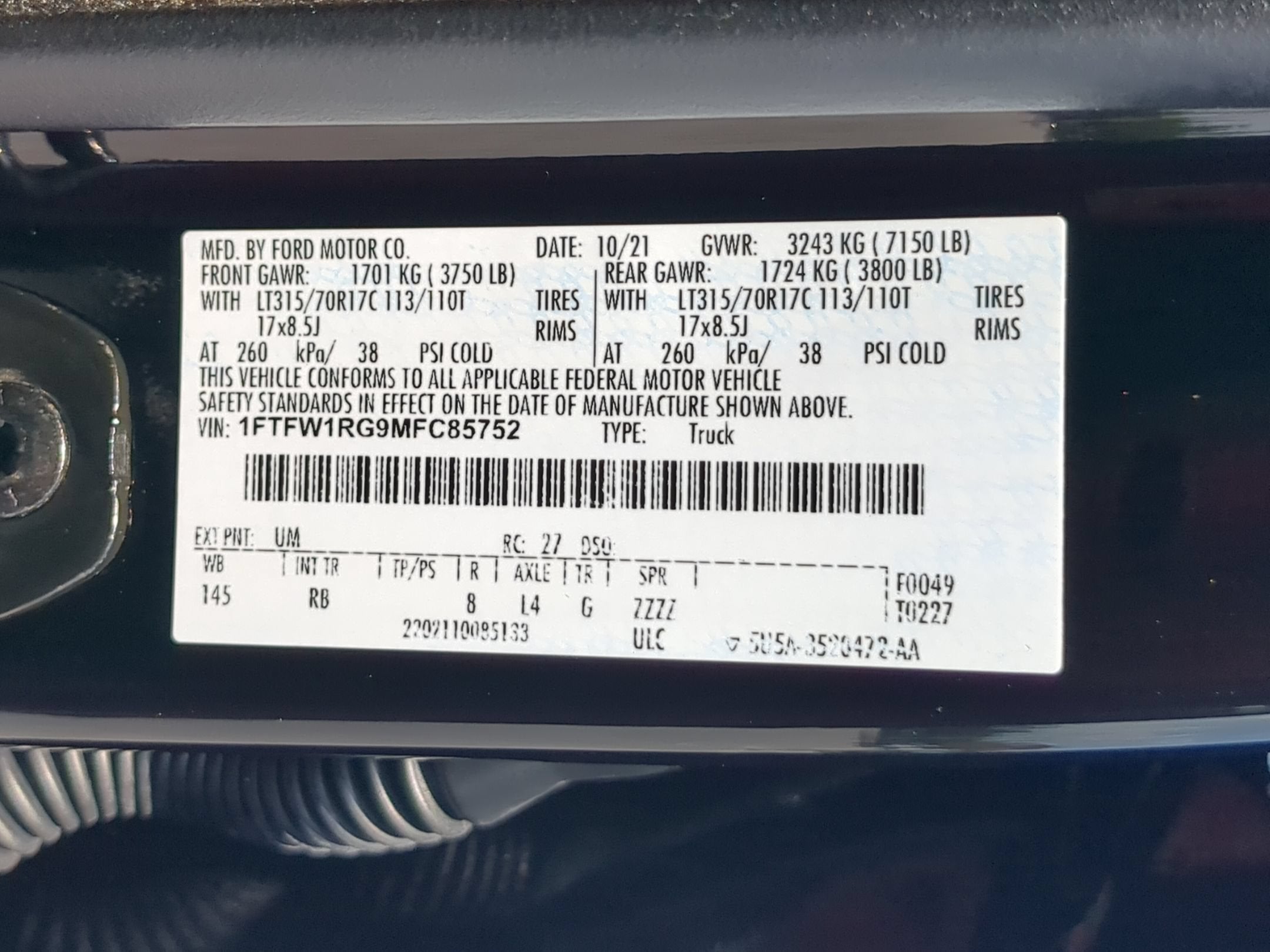 2021 Ford F-150 Raptor
