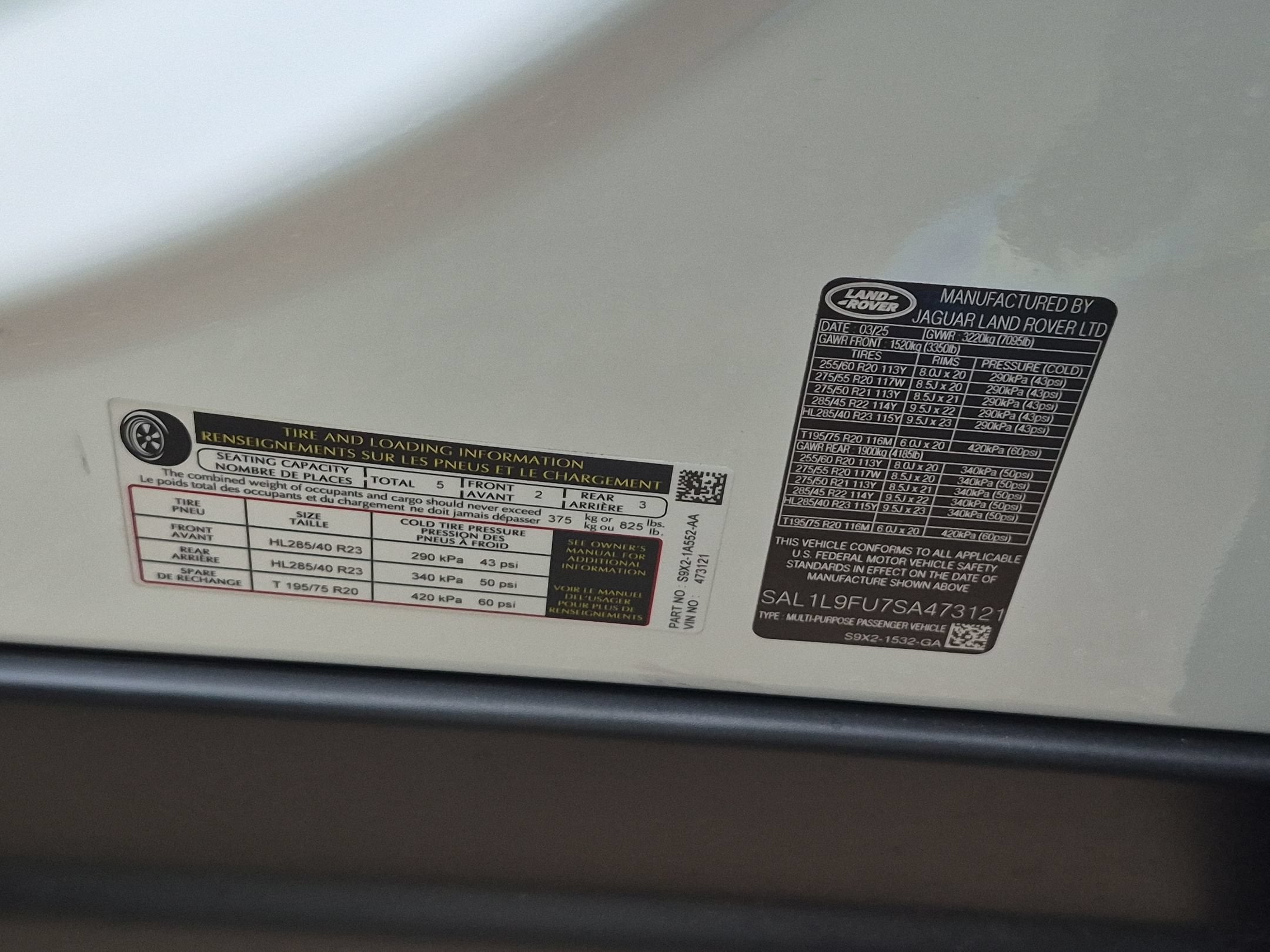 2025 Land Rover Range Rover Sport Dynamic SE