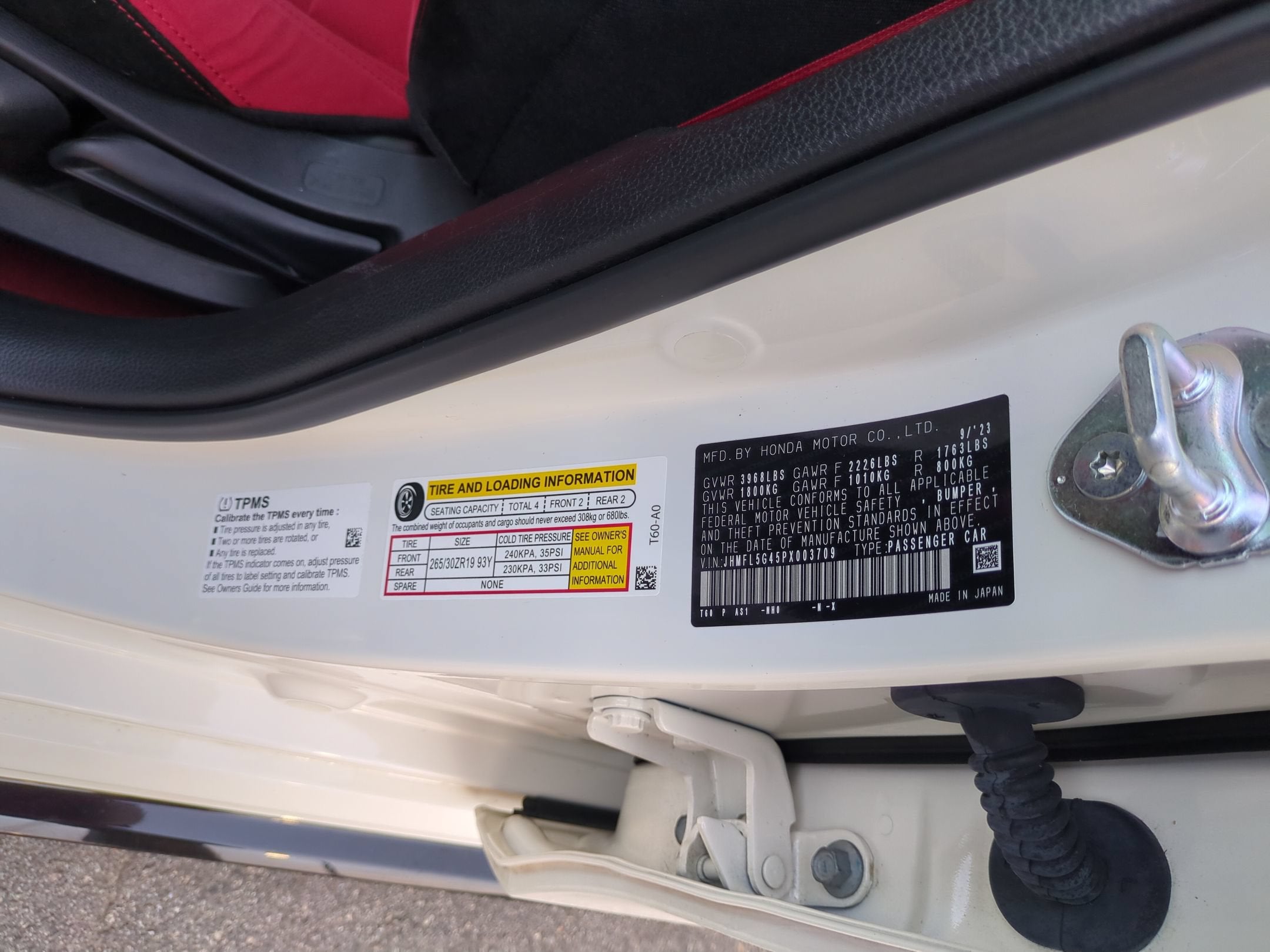 2023 Honda Civic Type R Manual
