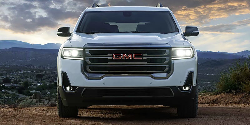 White 2021 GMC Acadia front