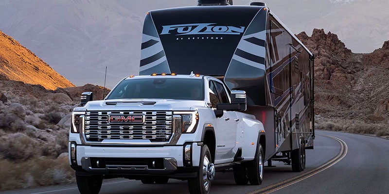 Sierra HD towing trailer